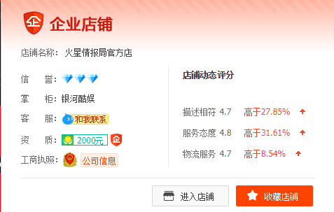 火星情报局淘宝官方店怎么样? 火星情报局淘宝官方店怎么样?