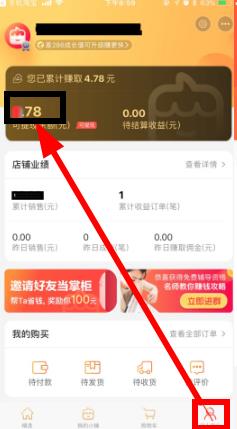 淘小铺掌柜的收益如何提现?